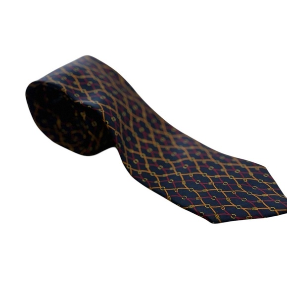 Burberry - Modern Cut Vintage Check Silk Tie | HBX Vtg Burberrys Mens Silk Necktie Tie 3.75 x 59 Lattice Buckle Pattern Made USA